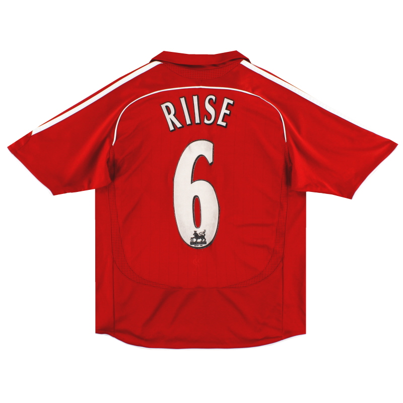 2006-08 Liverpool adidas Home Shirt Riise #6 L.Boys - 053323