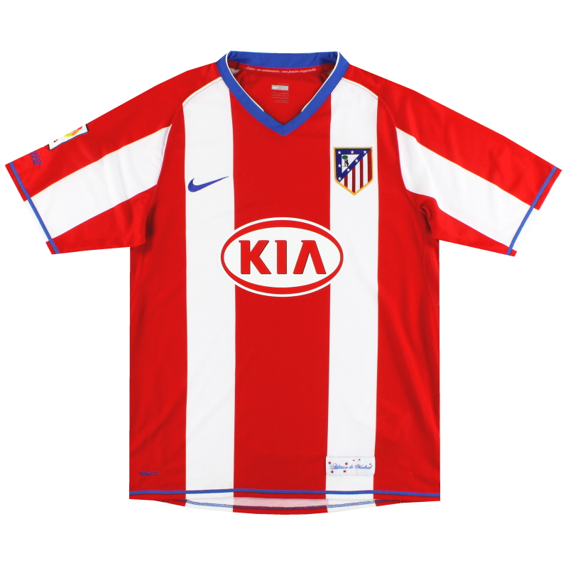 2007-08 Atletico Madrid Nike Home Shirt M - 237805-601