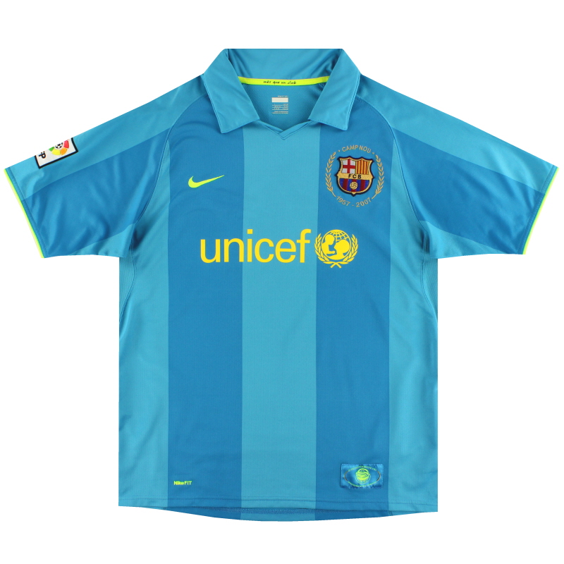 Camiseta de la 2007a equipación de Nike Barcelona 08-237743 L 414-XNUMX