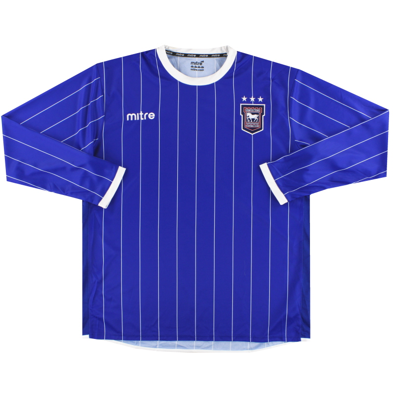 2007-08 Ipswich Mitre Home Shirt L/S XXL