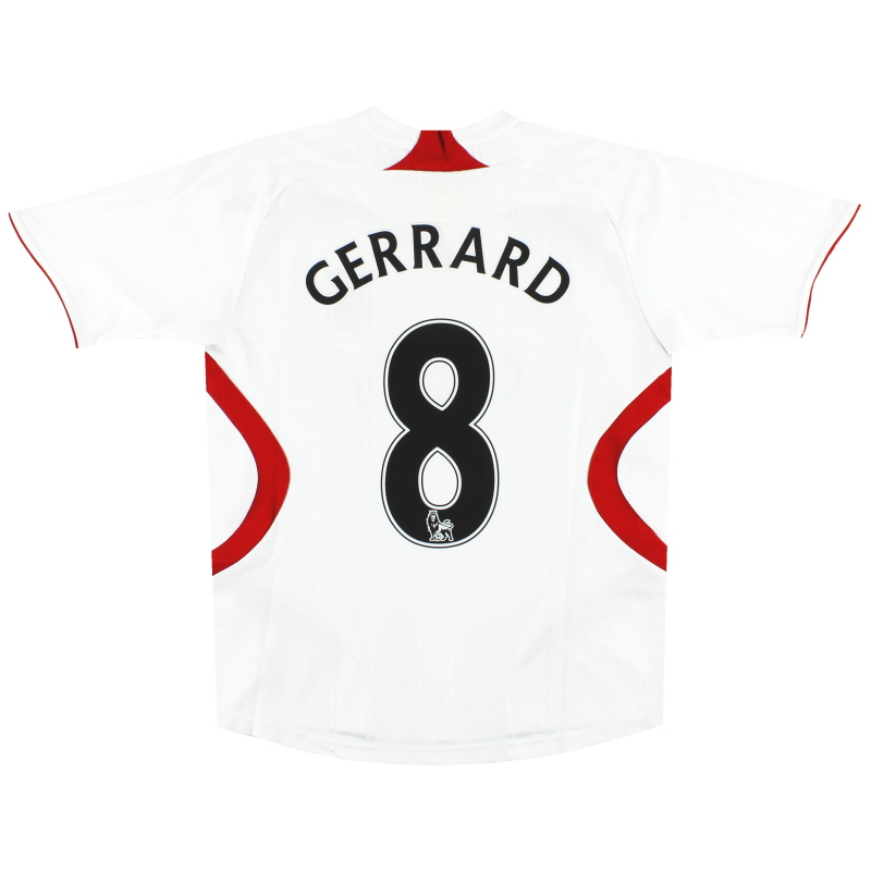 2007-08 Liverpool adidas Away Maglia Gerrard #8 L.Ragazzi - 694745