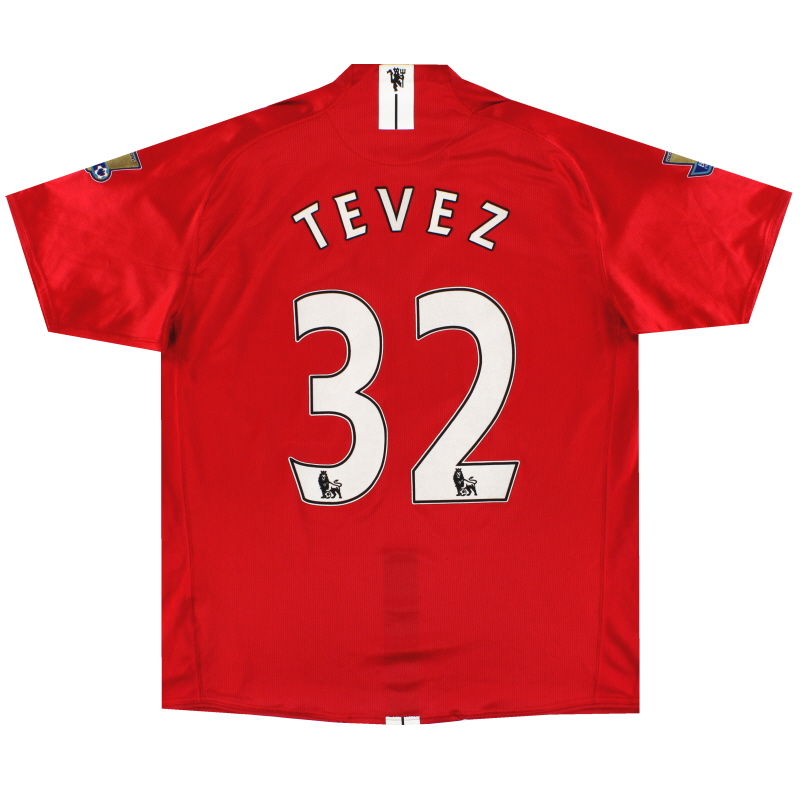 2007-08 Manchester United Nike Home Shirt Tevez #32 XL