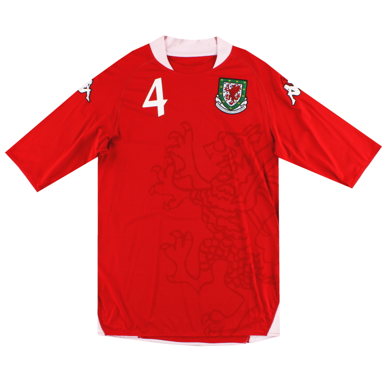 2007-08 Wales Kappa Player Issue Home Shirt #4 XXL