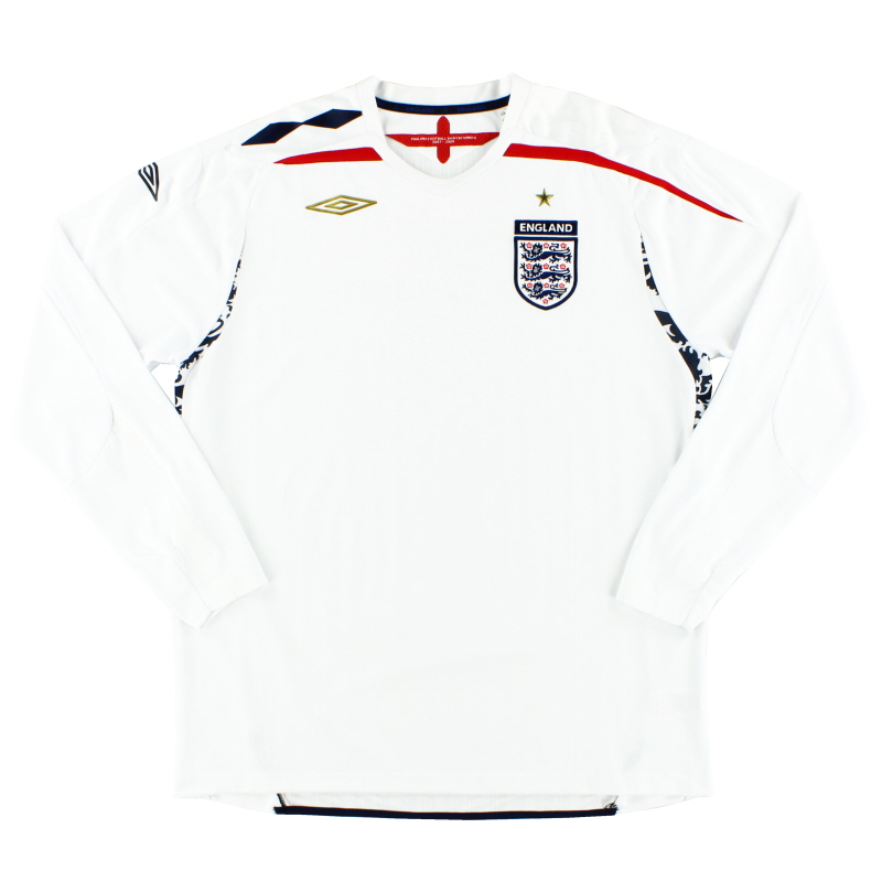 2007-09 England Umbro Home Shirt L/S L