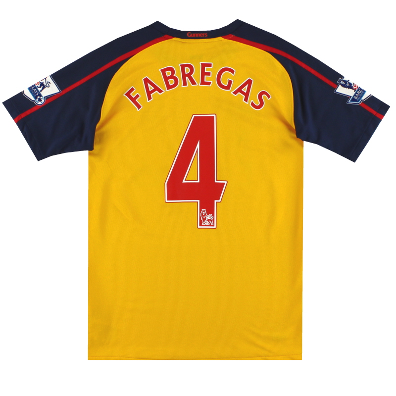 2008-09 Arsenal Nike Away Maglia Fabregas #4 XL.Ragazzi - 287551-716