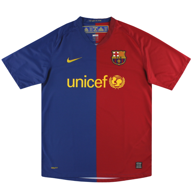 2008-09 Barcelona Nike Home Shirt *Mint* S - 286784-655