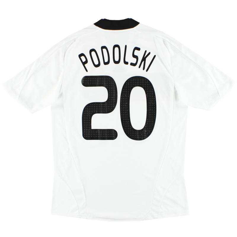 2008-09 Germany adidas Home Shirt Podolski #20 L - 613200