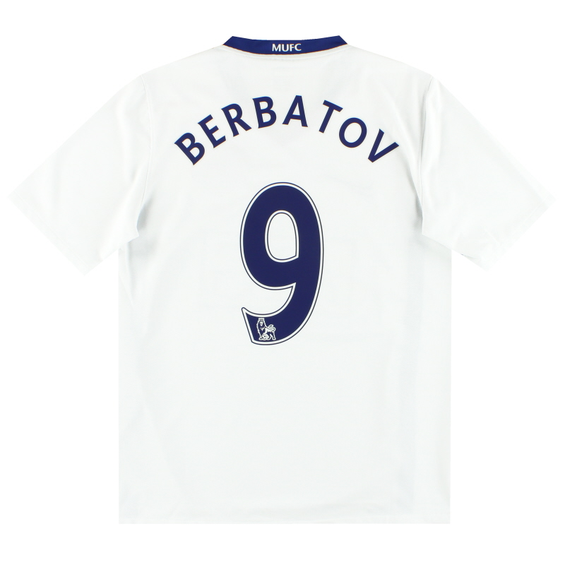2008-09 Manchester United Nike Away Shirt Berbatov #9 *Mint* S - 287611-105