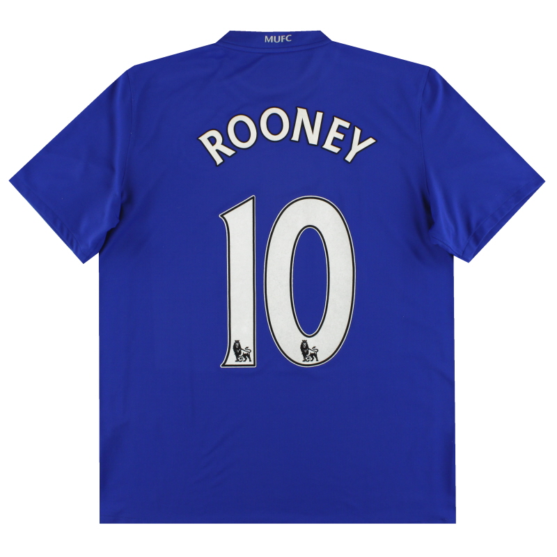 2008-09 Manchester United Nike Third Shirt Rooney #10 L - 287615-403
