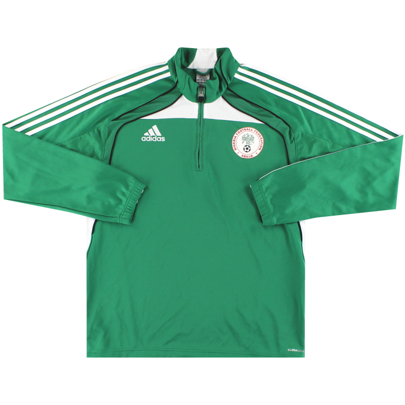 2008-09 Nigeria adidas 1/4 Zip Pelatihan Top L - 609963
