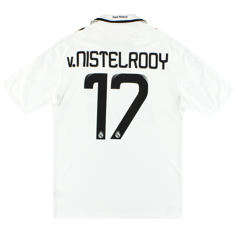 2008-09 Real Madrid adidas Home Maglia v. Nistelrooy #17 M - 315118