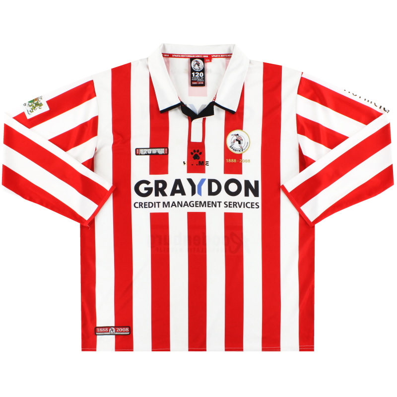 2008-09 Sparta Rotterdam Kelme ’120 Years’ Home Shirt L/S XXXL