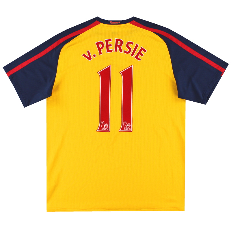 Camiseta de visitante Nike del Arsenal 2008-10 v.Persie n.° 11 *Mint* L