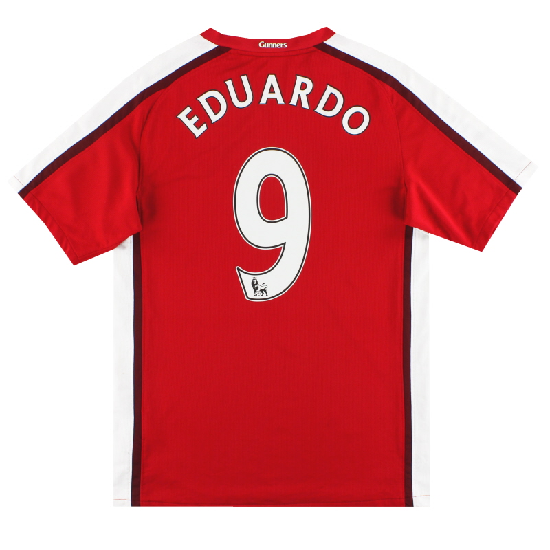 2008-10 Arsenal Nike Home Shirt Eduardo #9 S - 287535-614