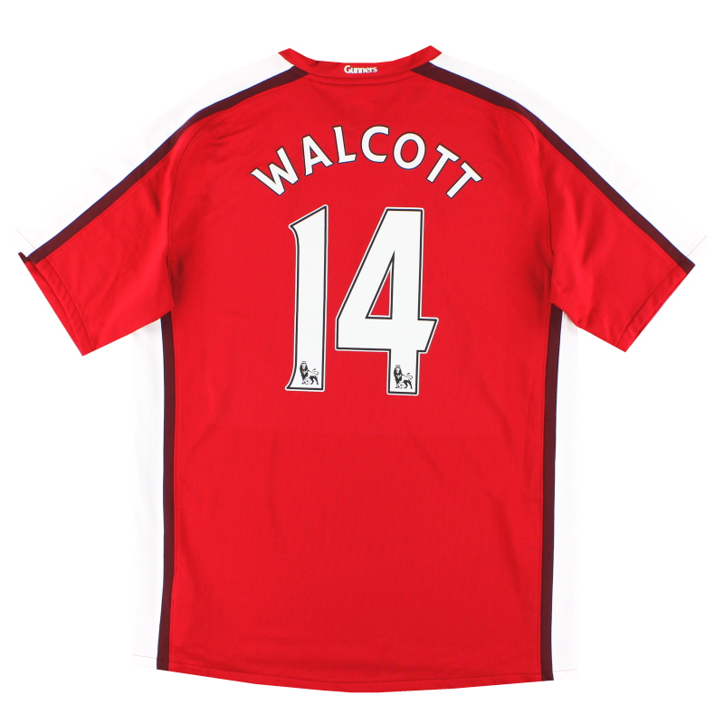Camiseta de local Nike del Arsenal 2008-10 Walcott # 14 * con etiquetas * L - 287535-614 - 886691694304