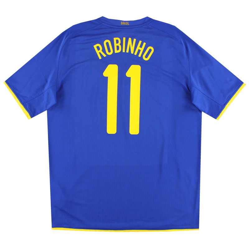 2008-10 Brazil Nike Away Shirt Robinho #11 XL 258949-703