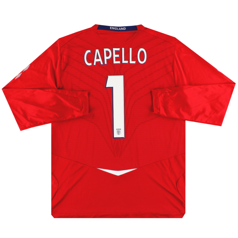 2008-10 England Umbro Away Shirt Capello #1 L/S XL