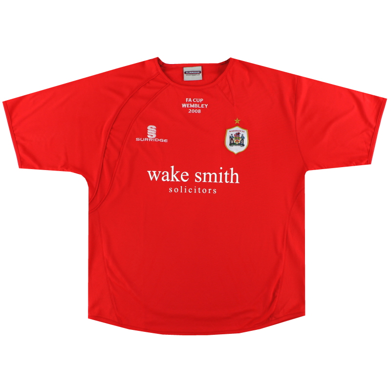 2008 Barnsley Surridge ’FA Cup Wembley’ Home Shirt *Mint* L