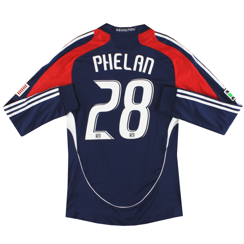 2008 New England adidas Match Issue Home Shirt Phelan #28 L/S M - E77440