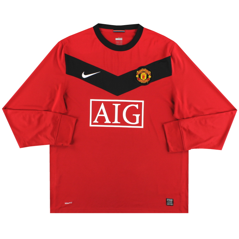 2009-10 Manchester United Home Shirt L/S *Mint* L - 355092-623