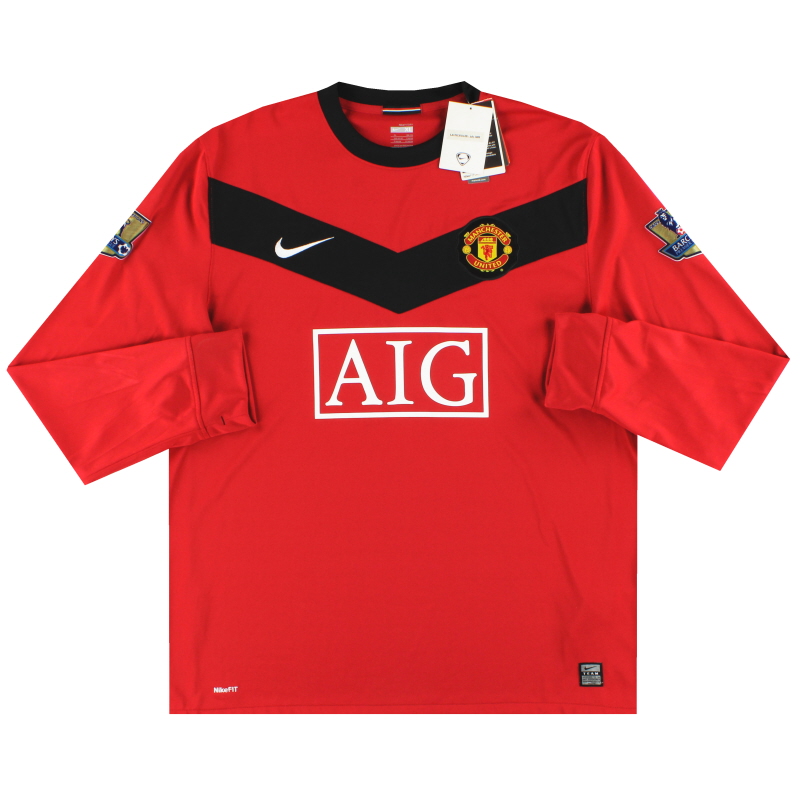2009-10 Manchester United Nike Maglia Home M/L * w/tag* XL - 355092-623