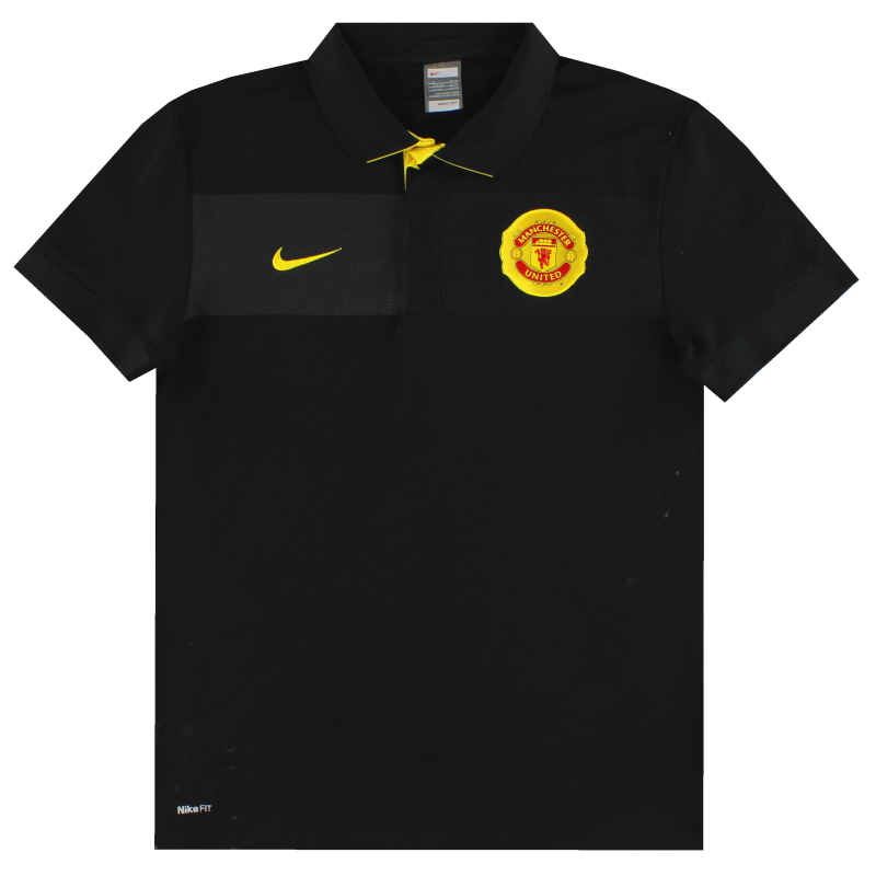 2009-10 Manchester United Nike Polo Shirt L - 355107-017