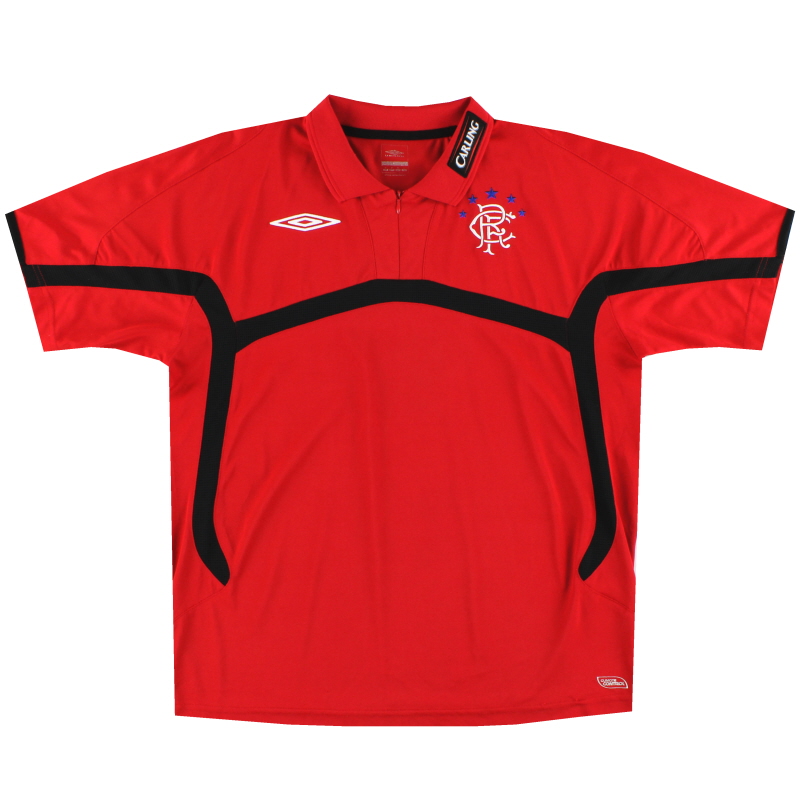 2009-10 Rangers Umbro 1/4 Zip Polo Shirt M