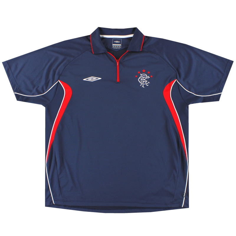 2009-10 Rangers Umbro 1/4 Zip Polo Shirt XXL