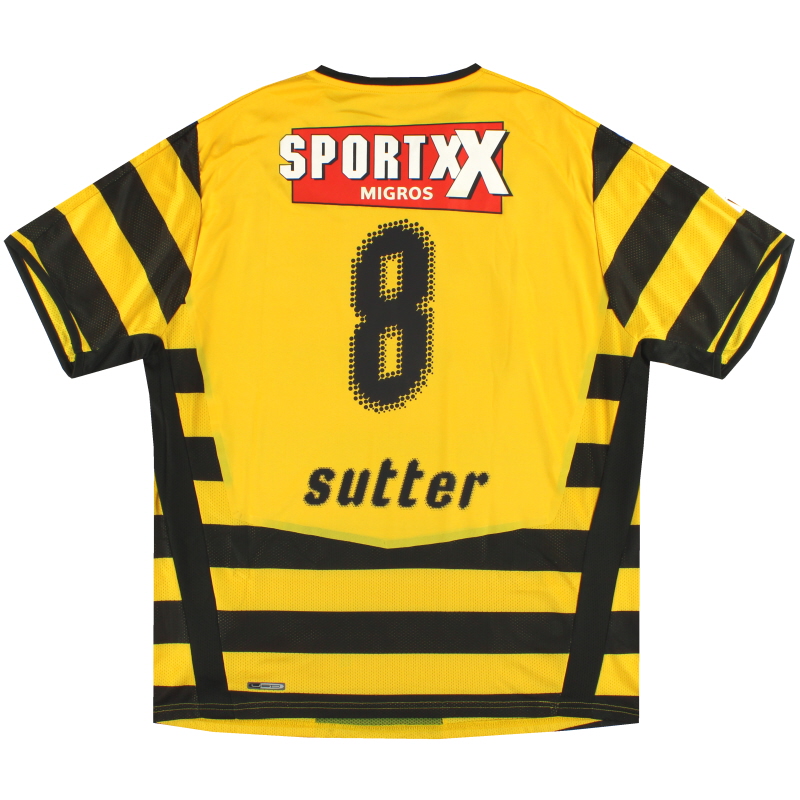2009-10 Young Boys Puma Match Issue Home Shirt Sutter #8 XL