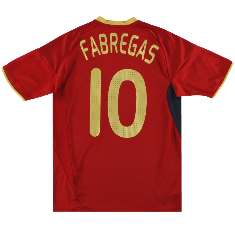 2009 Spain adidas Confederations Cup Home Shirt Fabregas #10 Y - P06571