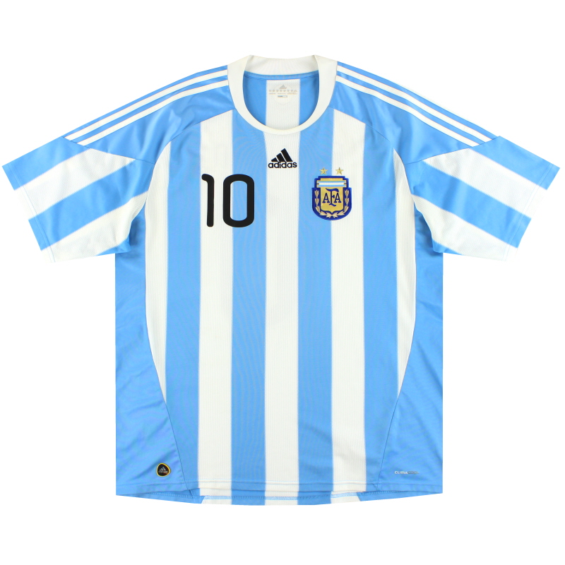2010-11 Argentina adidas Home Shirt Maradona #10 XXL