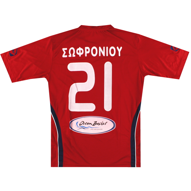 2010-11 Atromitos Yeroskipou Match Issue Home Shirt #21 L