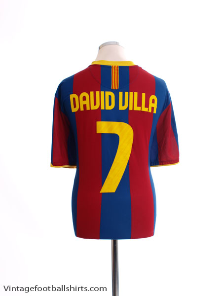 Official Barcelona David Villa 7 2011-12 Football Name Set Home & Away 