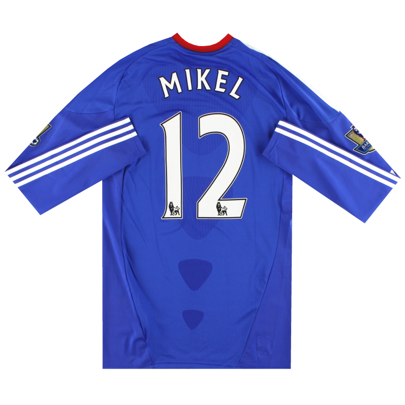 2010-11 Chelsea Match Issue TechFit Home Shirt L/S Mikel #12 *Mint* XL - P95901