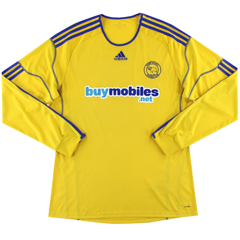 2010-11 Derby County adidas Away Shirt L/S XL - 008284