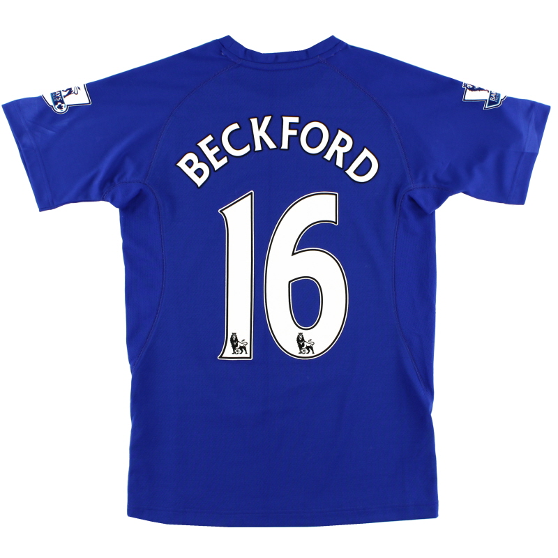 2010-11 Everton Home Shirt Beckford #16 S
