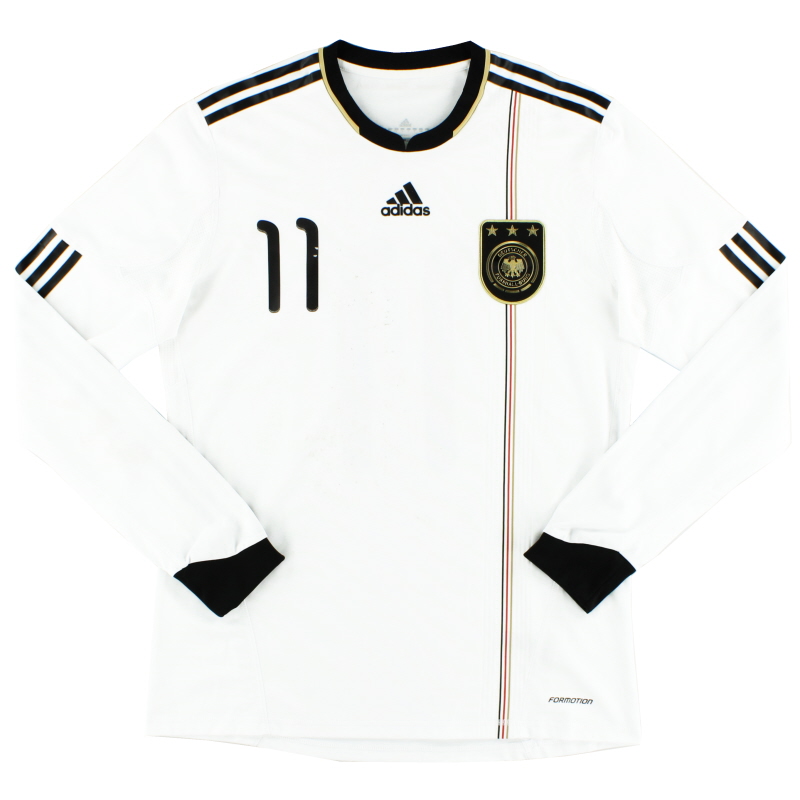 2010-11 Germany adidas Player Issue ’Formotion’ Home Shirt #11 L/S L
