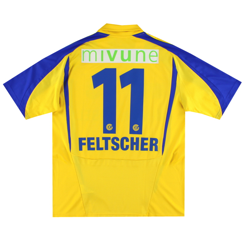 2010-11 Grasshoppers adidas Player Issue Away Maglia Feltscher # 11 L - E15866