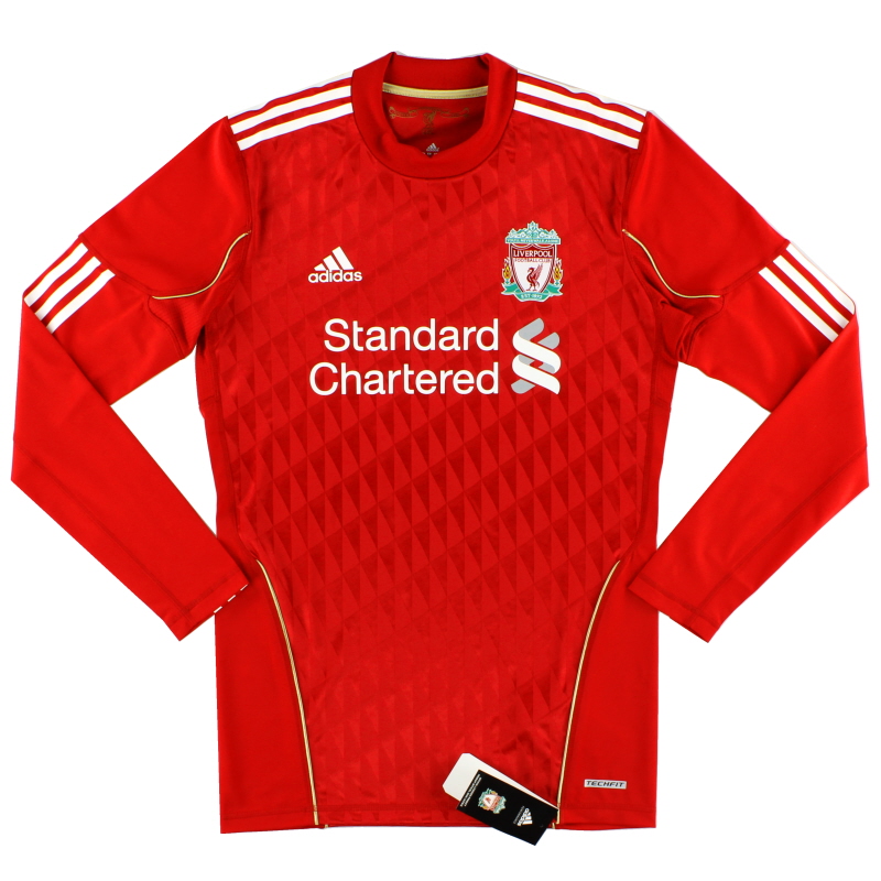 2010-11 Liverpool adidas Techfit Player Issue Home Shirt L/S *BNIB* L - P96686