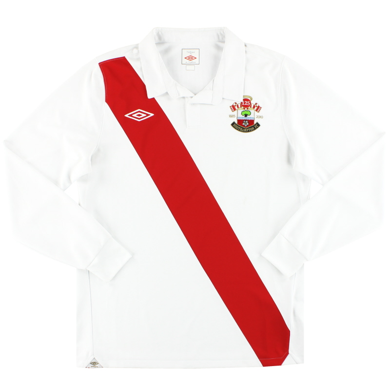 2010-11 Southampton Umbro '125 Years' Home Shirt L/S M