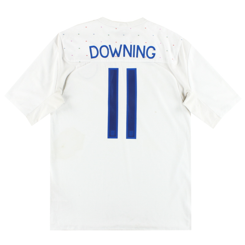 2010-12 England Umbro Home Shirt Downing #11 L