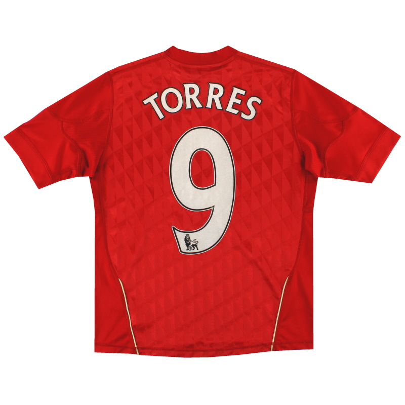 2010-12 Liverpool adidas Home Maglia Torres #9 Y - P96689