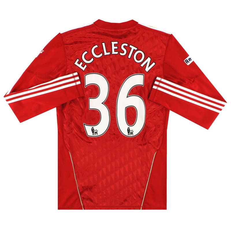 2010-12 Liverpool Techfit Player Issue Home Shirt Eccleston #36 *Mint* L/S L - P96686