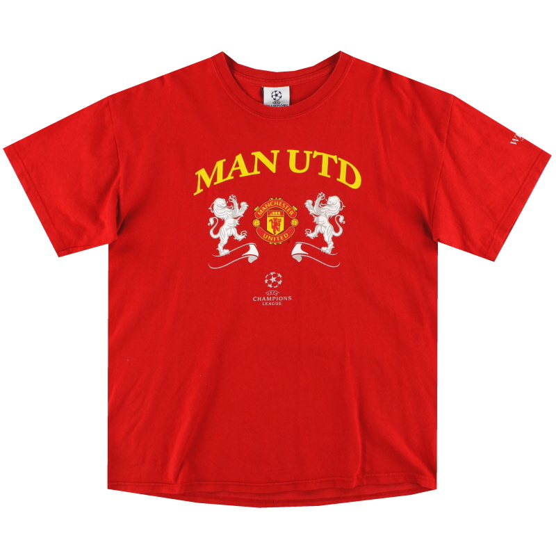 2010-11 Manchester United Champions League Graphic Tee L
