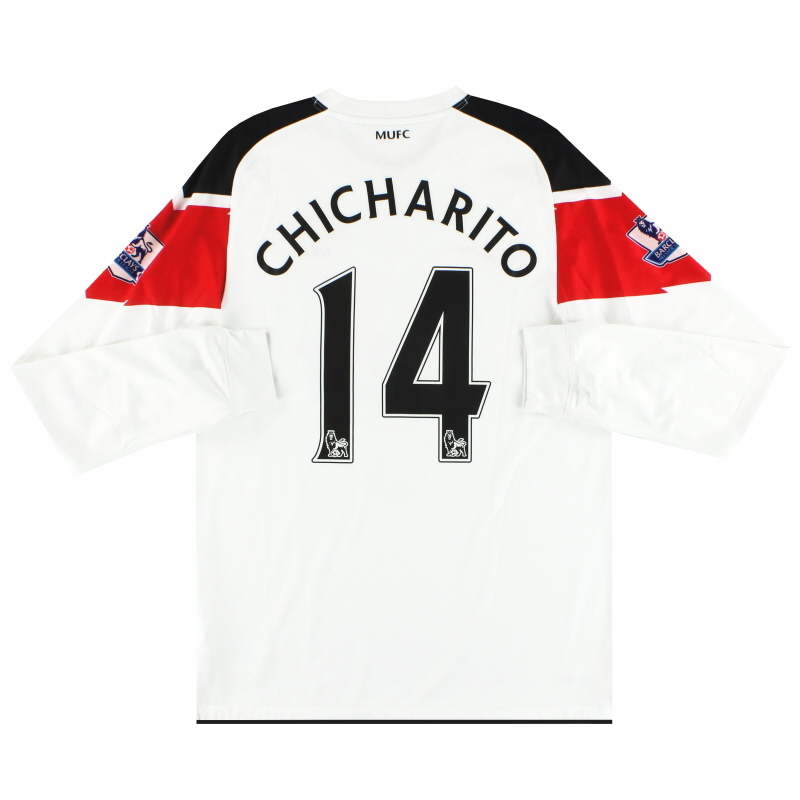 2010-12 Manchester United Nike Away Shirt Chicharito #14 L/S M - 382997-105