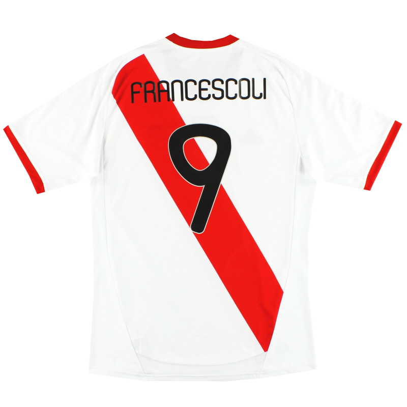 2010-12 River Plate adidas Home Shirt Francescoli #9 M - P95211