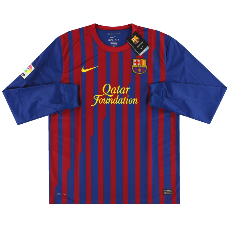 2011-12 Barcelona Nike Home Shirt L/S *w/tags* XL - 419878-486 - 886668420103
