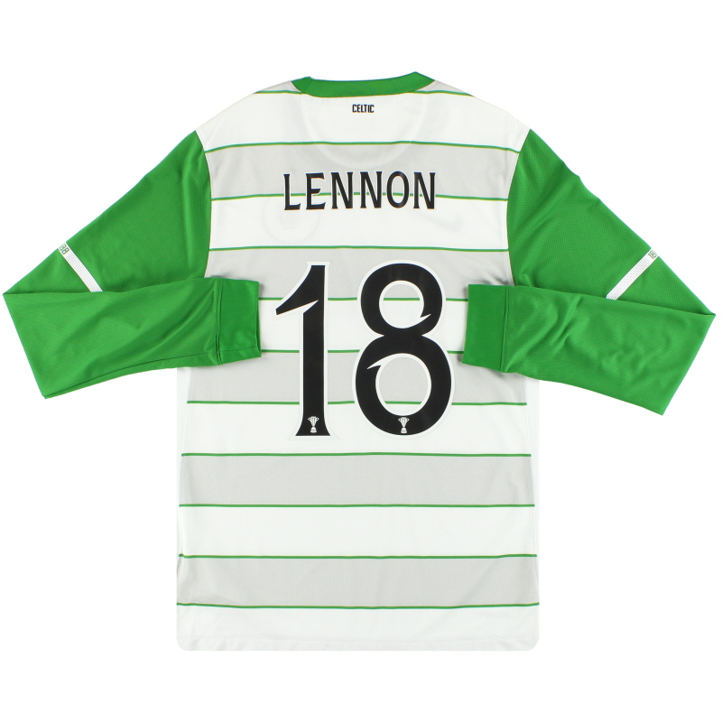 2011-12 Celtic Nike Away Shirt Lennon #18 L/S S
