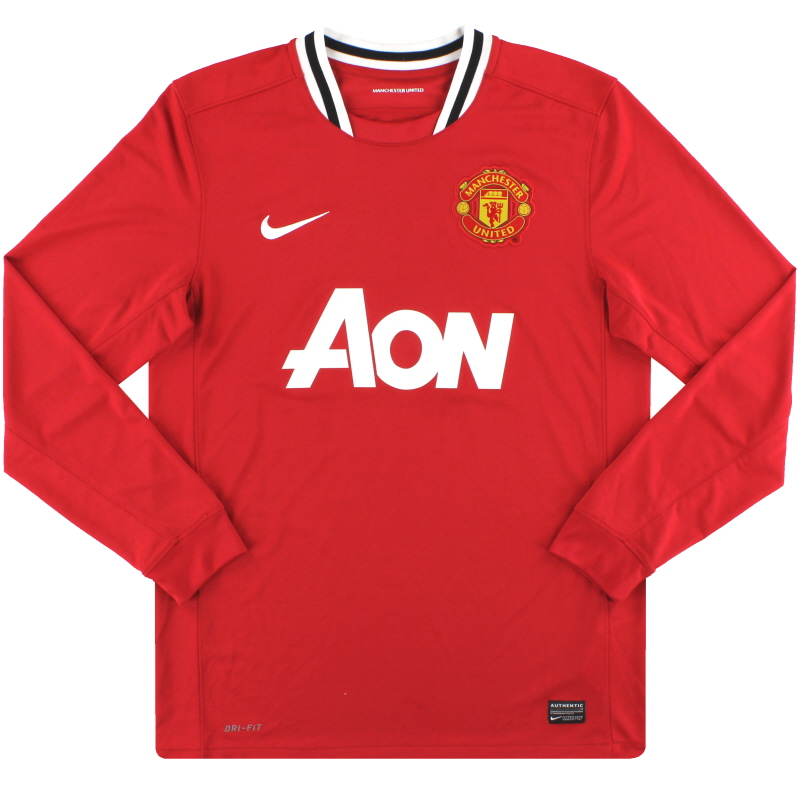2011-12 Manchester United Nike Home Shirt L/S M - 423932-623