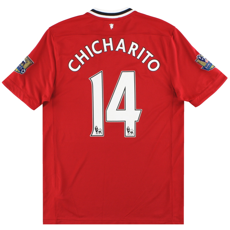 2011-12 Manchester United Nike Home Shirt Chicharito #14 M - 423932-623
